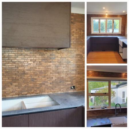 Real copper clad mosaic tiles. What a fantastic, unique look.