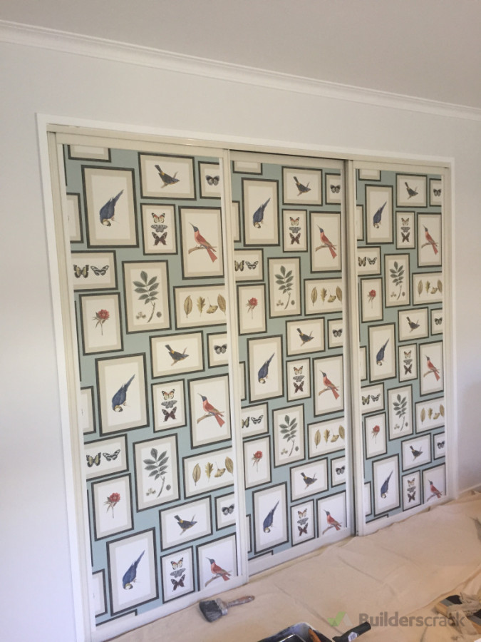 Feature wallpaper - Wardrobe Doors