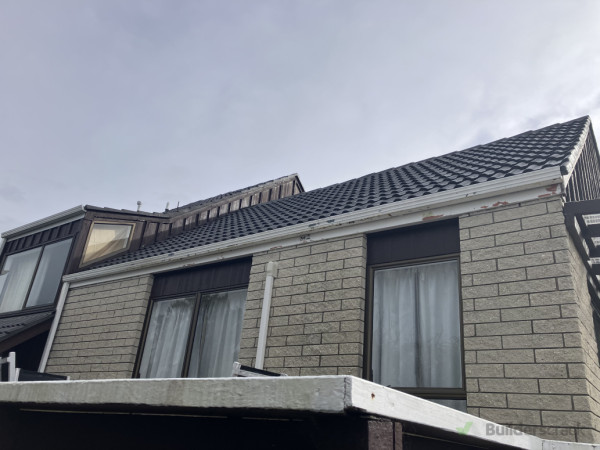 Old rusted steel spouting