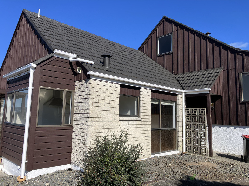 Cabbage trees removed and new gutters and down pipes