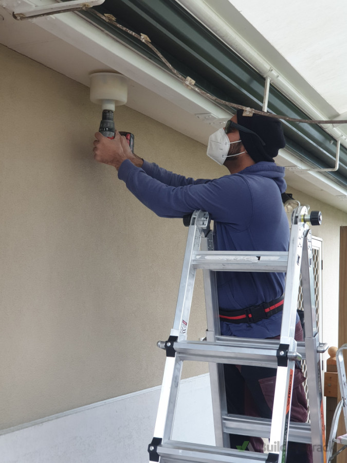 Drilling holes for Exhaust Vent