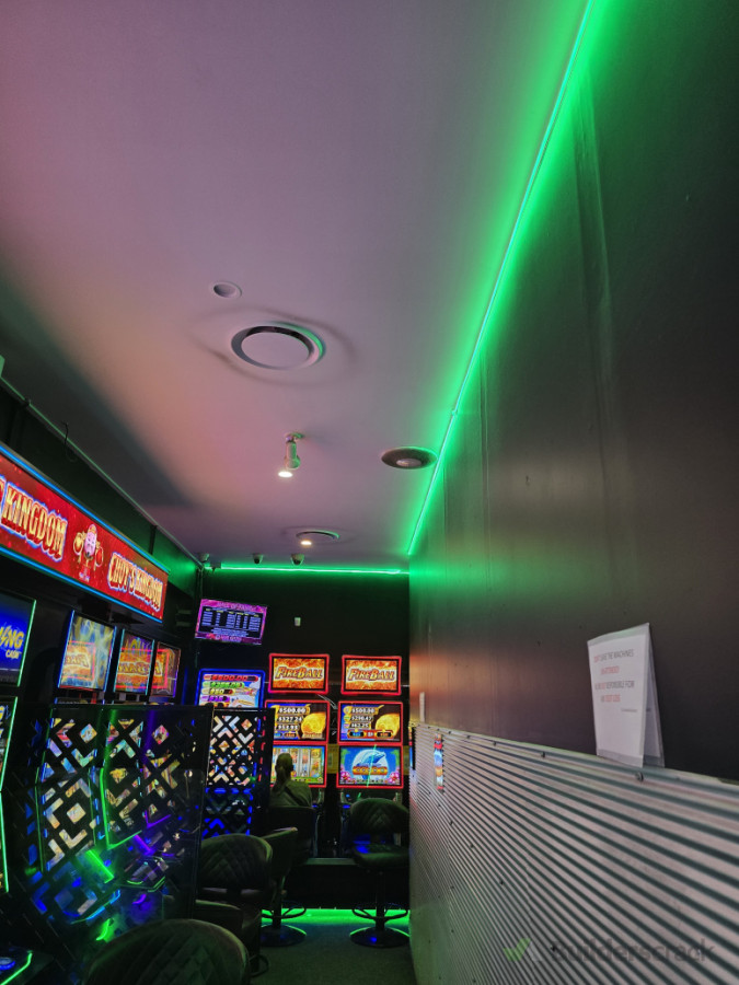 LED Lighting installation in Sports bar