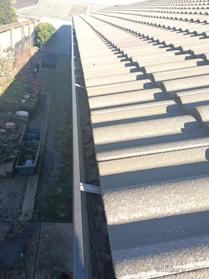 gutters cleaning before