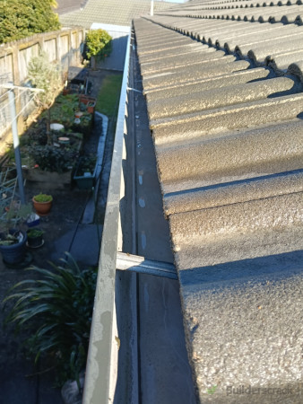 Gutter after cleaning