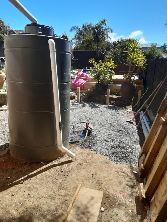 Installation of tank and drainage