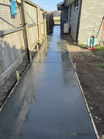 Footpath exposed aggregate