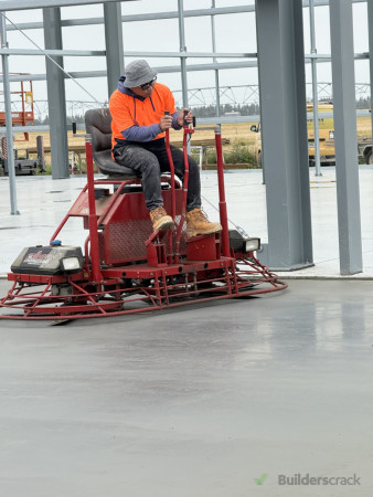 Shed floor concrete