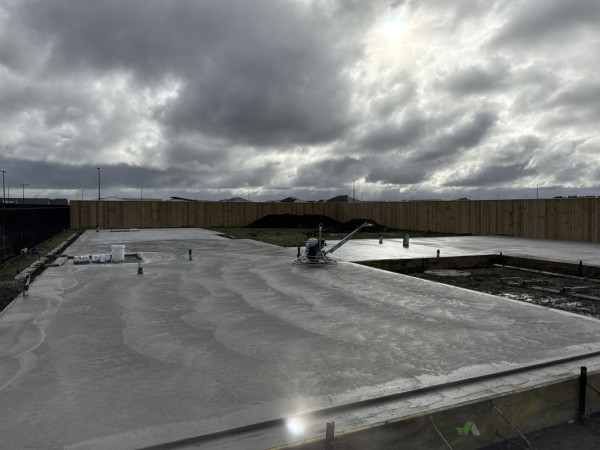 House floor concrete foundation