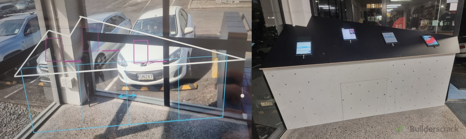 Bespoke joinery unit for a commercial space