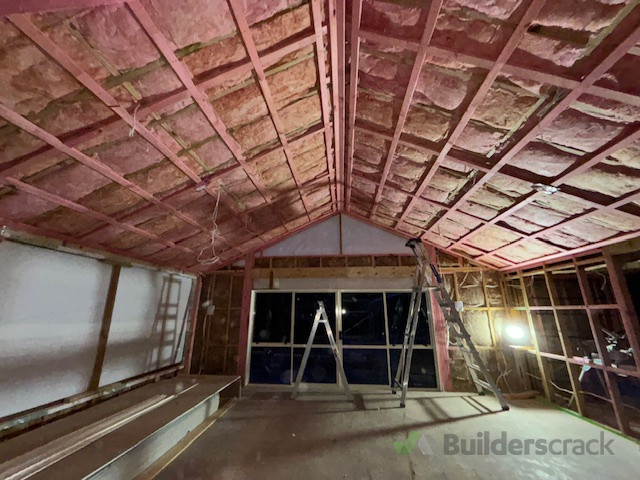 Renovation - skillion roof ceiling insulation