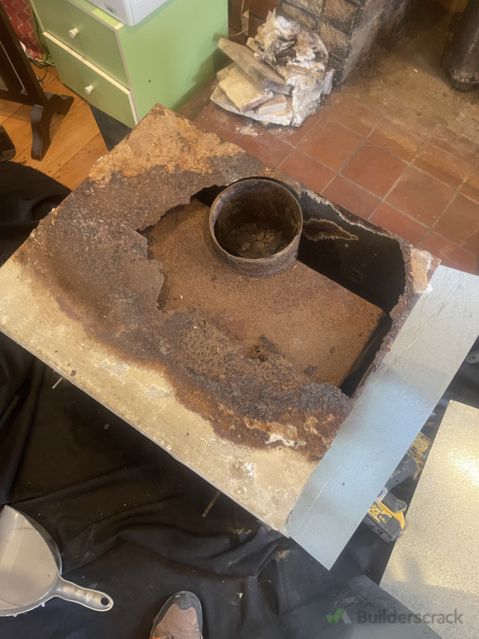 Wellington rusted woodburner repaired