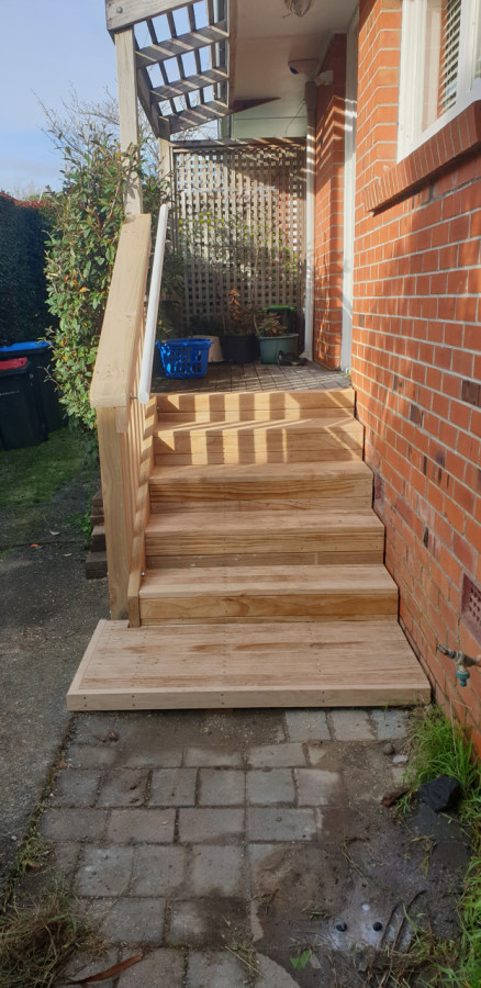 Stairs I did for an old lady, tried making as safe as possible.
