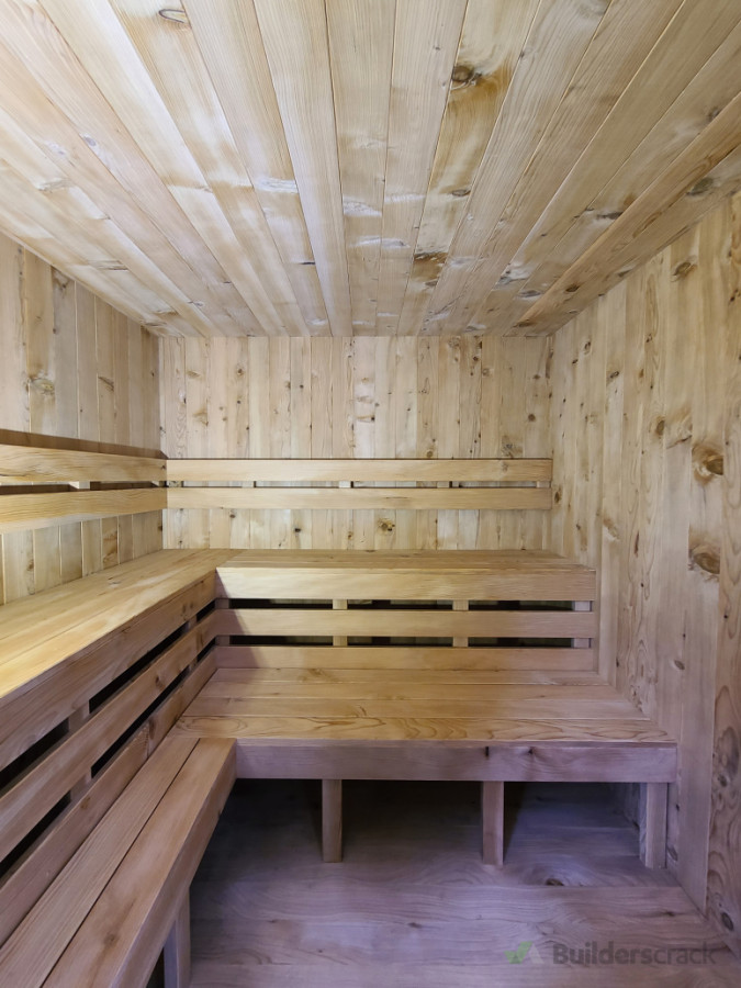 Design and build sauna. Made with locally sourced Himalayan cedar