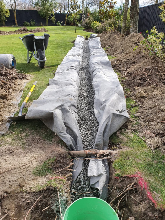 This was some subsoil drainage installed at a property in Aidanfield