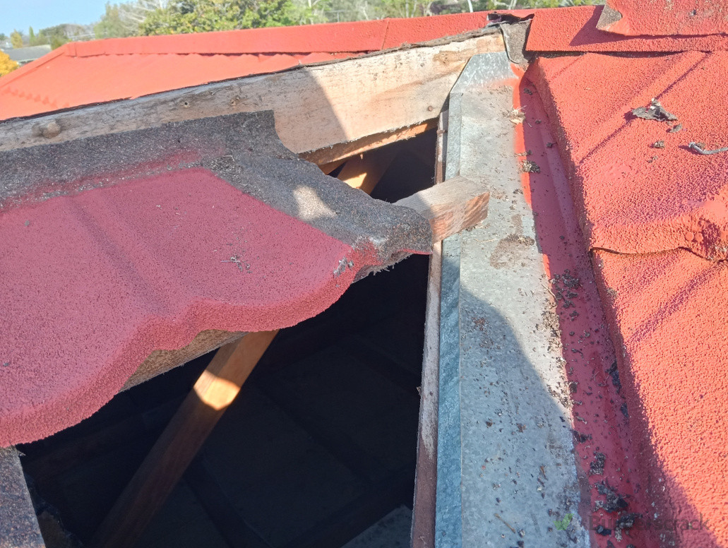 Tiles Removed to expose valley