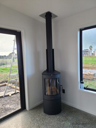 Fireplace installation, ready for the colder days