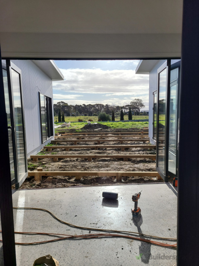 Entry flowing straight out to the soon to be entertainment area.