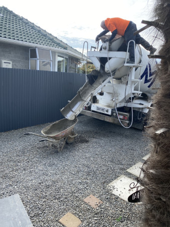 concrete being delivered