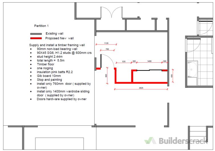 Timber framing partition (#1152284) | Builderscrack