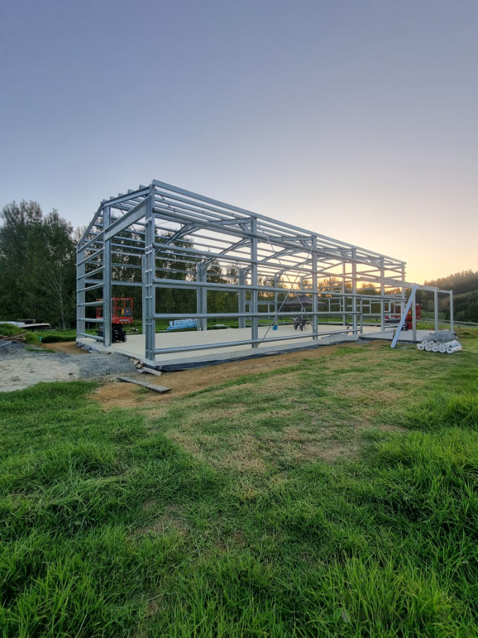 Ahuroa Shed Build . Steel Framed