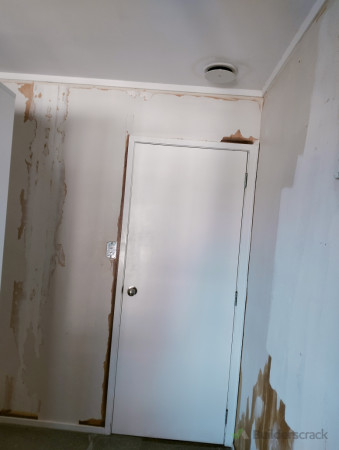 Before remaining wallpaper and plaster paint