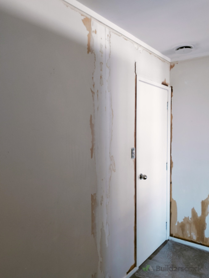 Before remaining wallpaper and plaster paint