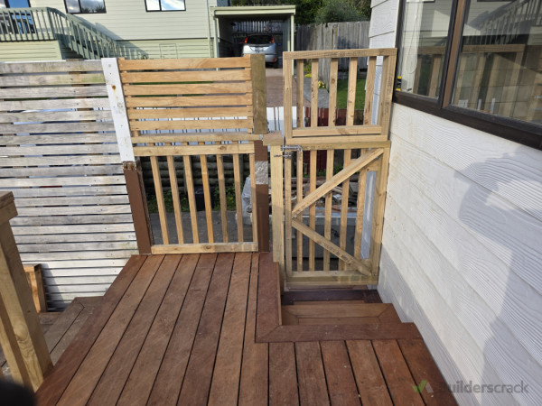 Raised the height of the gate for the dog from going outside