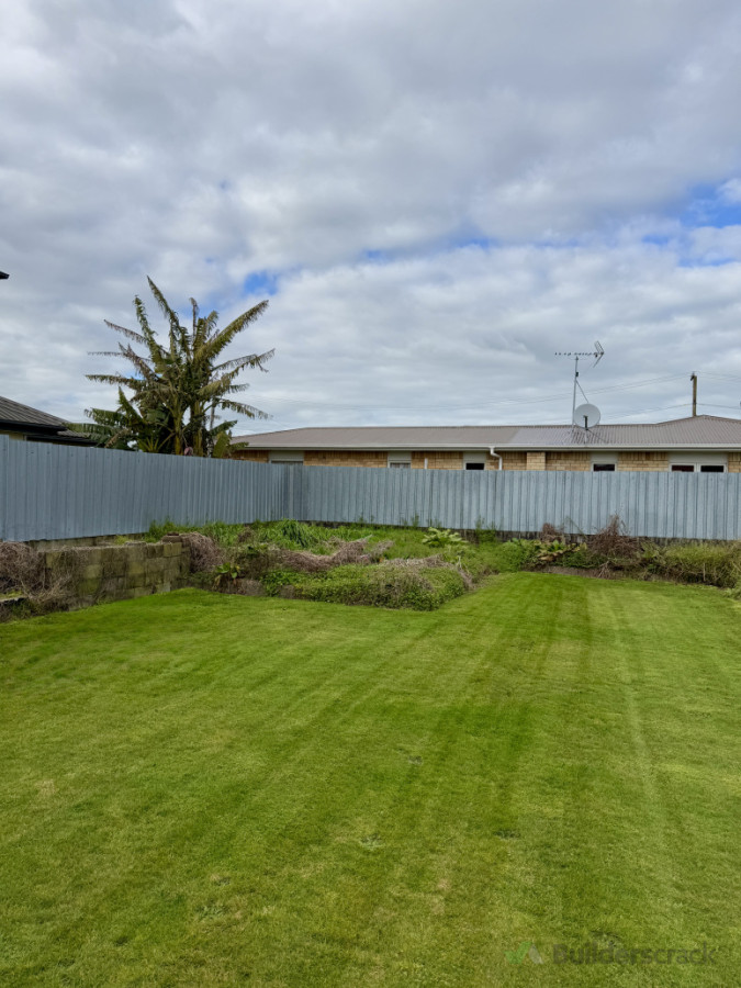 Freshly mowed with clear stripes to make the yard stand out