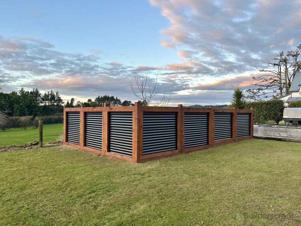Corrugated iron fence