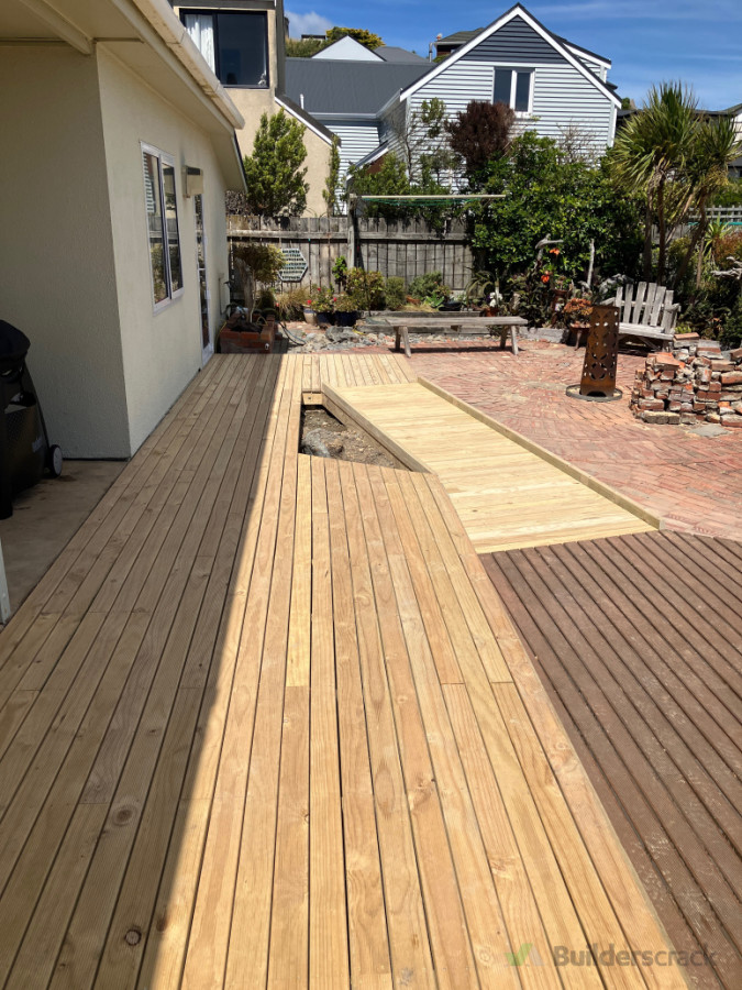 Accessible ramp to access 2 decks