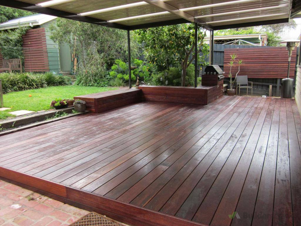 New hardwood decking