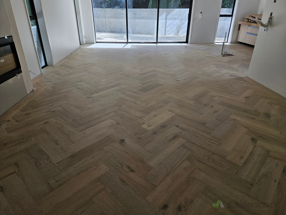 Herringbone Floor Installation with Border-NZID