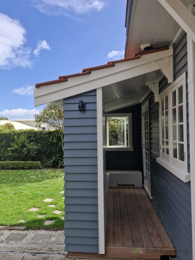 New covered porch extension