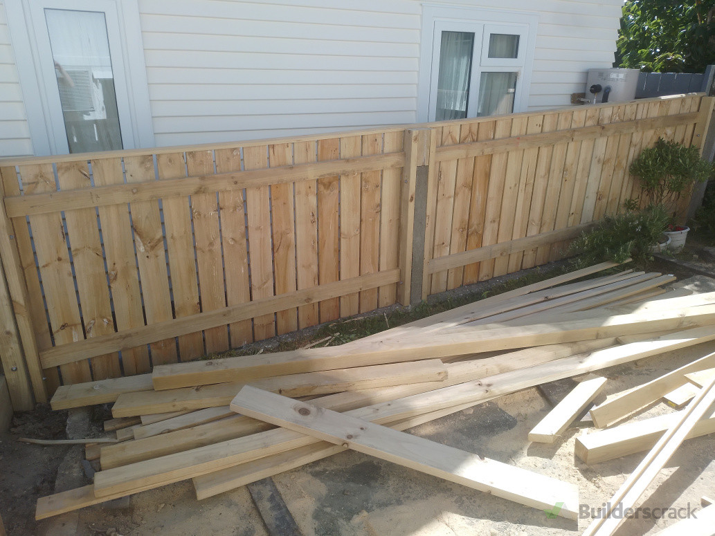 Replacement section of boundary fencee