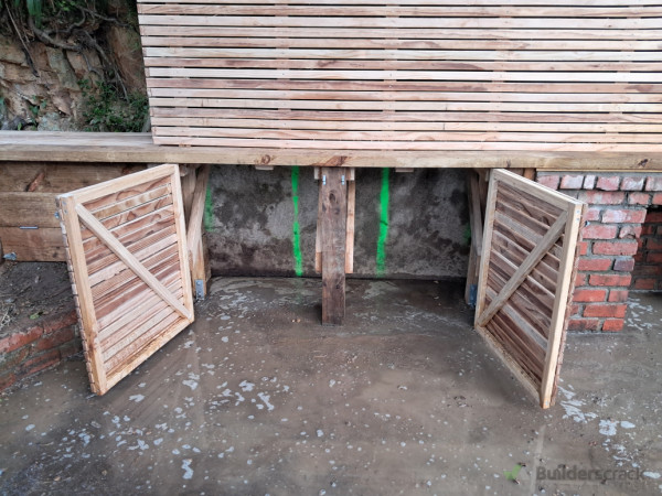 Integrated firewood storage