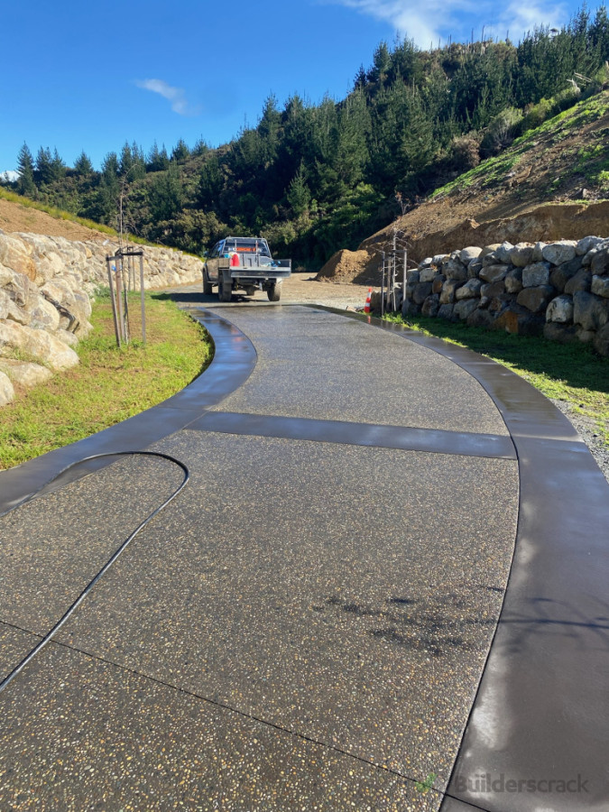 Driveway concrete decorative