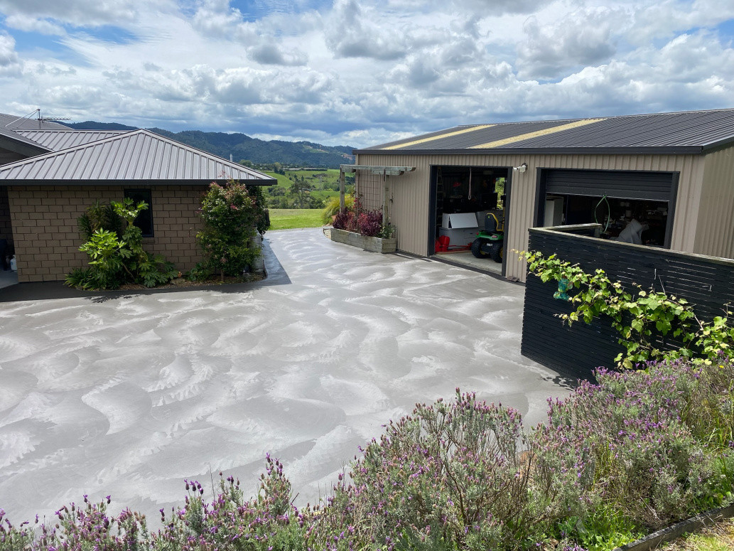 Concrete driveway