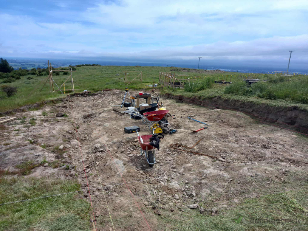 The start of a new 540 square metre new build on the hills overlooking Christchurch