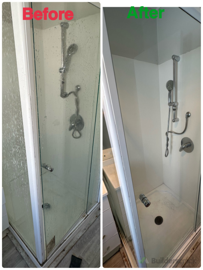 Shower glass clean