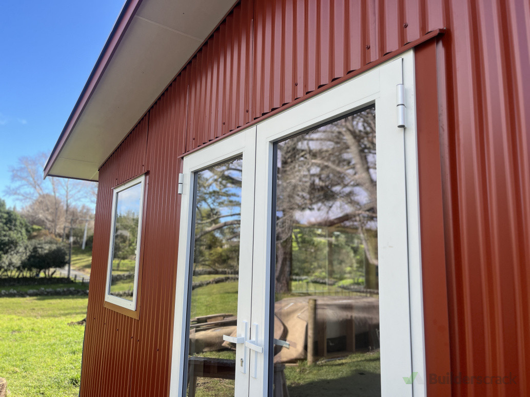 Recently completed red shed. August 2025.