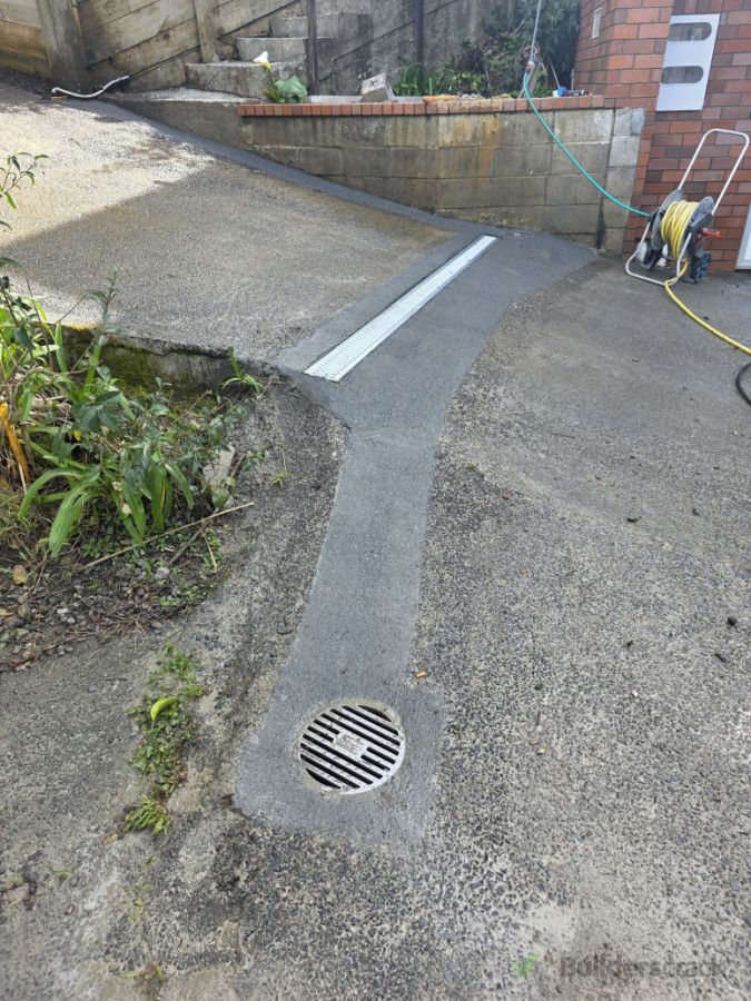 Surface Drainage solution with exposed concrete reinstatement