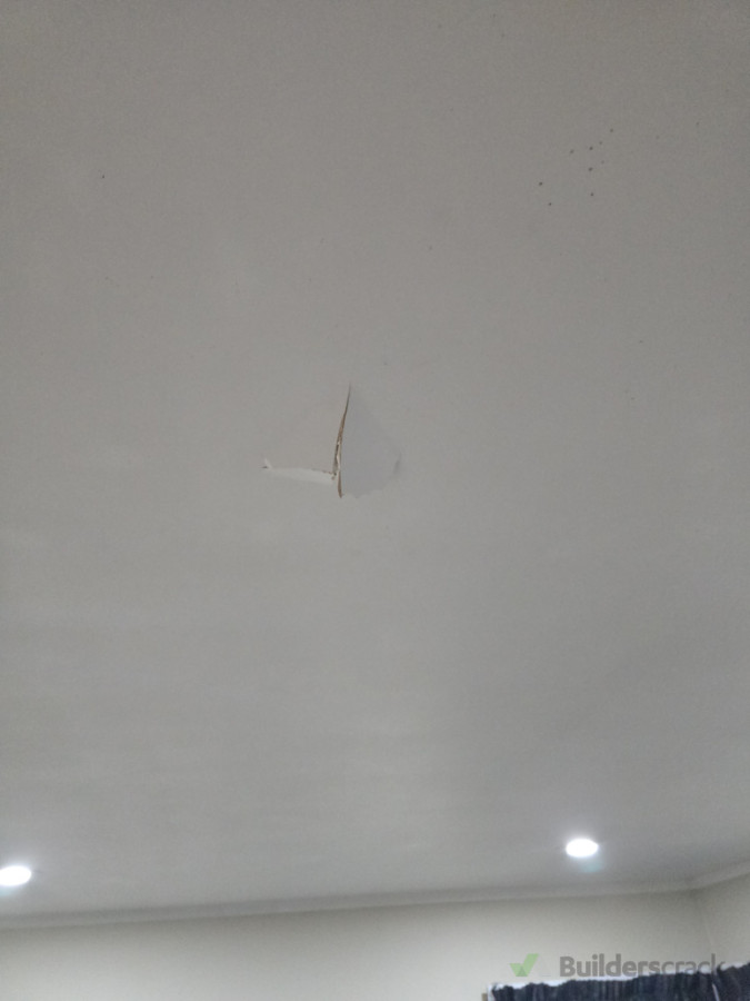 Hole in ceiling