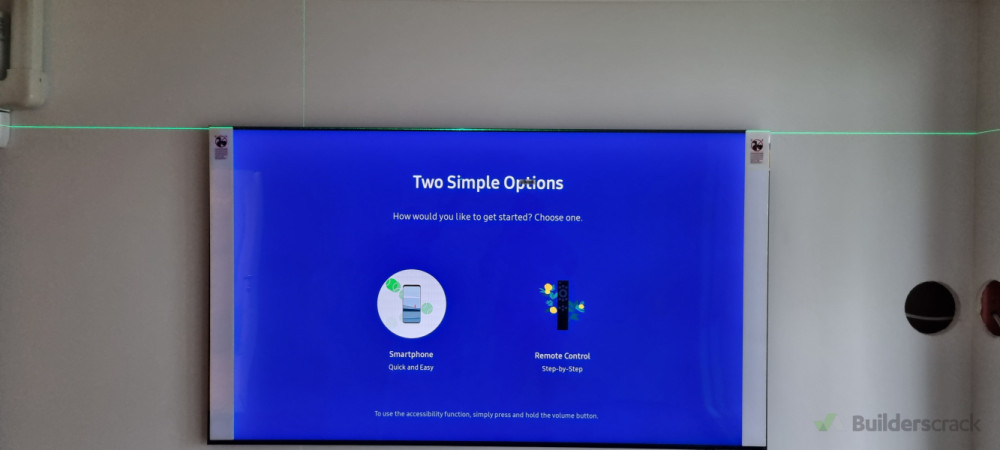 Tv installed nice, tidy and level. Ready to watch their favorite entertainment