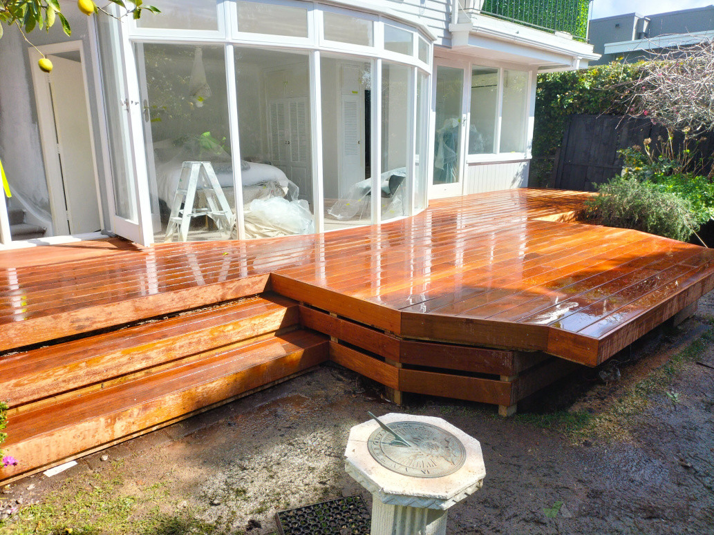 50m2 Kwila deck, landings, steps and ramp