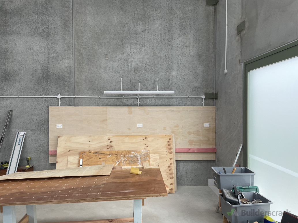 Workshop power and lighting install