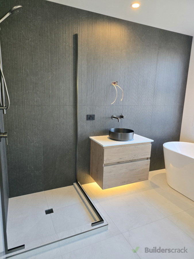 The finished bathroom in new build