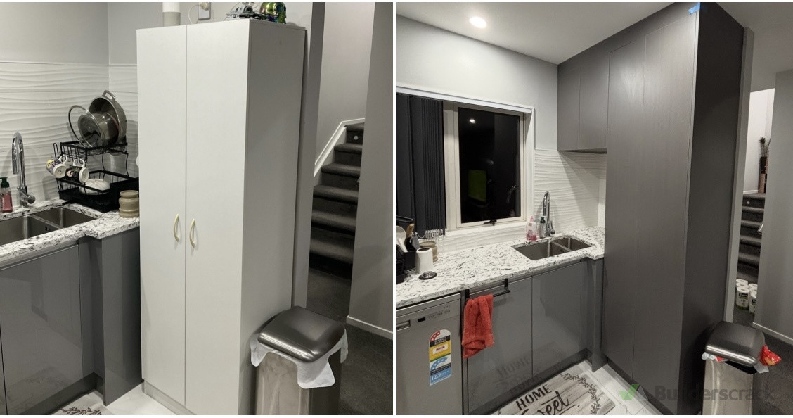 Additional cupboards added to kitchen to match original kitchen