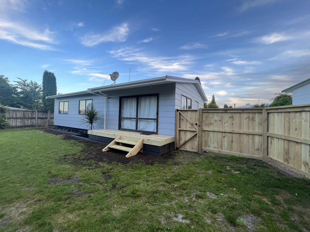 new fence, deck and weathboard replaced