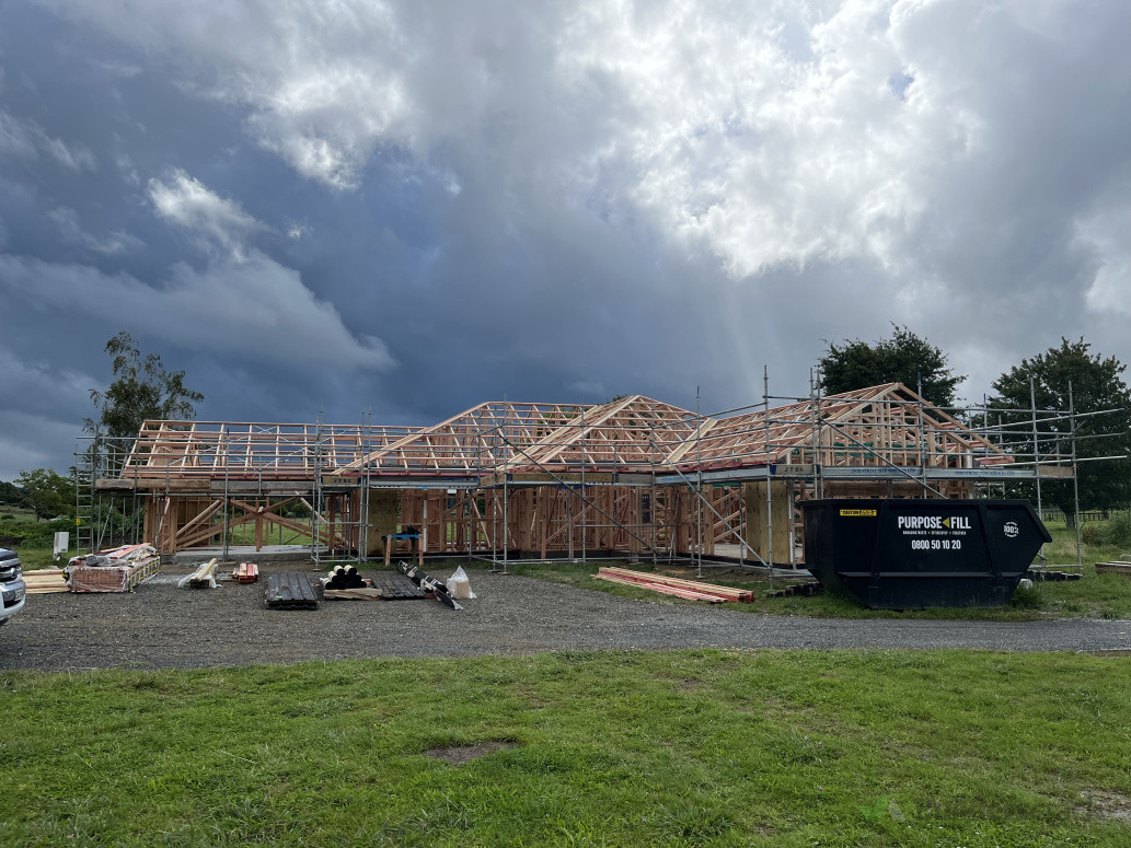 New build frame and trusses completed