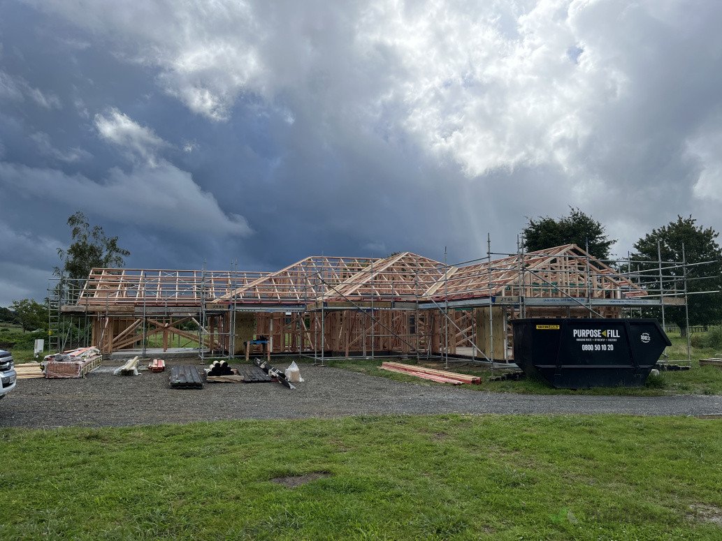 New build frame and trusses completed